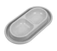 Garneck Comedero Antiderrames para Gatos y Perros Doble Plato Antideslizante Cuenco de Alimento y Agua para Mascotas para y Interior Diseño a Prueba de