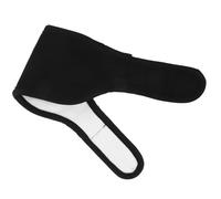 Garneck Compresa Cervical Reutilizable Aceite de Ricino Suave Tiroides Banda de Cuidado Tejido de Felpa Negra Envoltura Portátil para Aliviar y Mejorar el Descanso