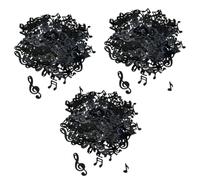 Garneck Confeti de Notas Negras 3 Paquetes para Decoración de Cumpleaños Graduación y Shower Papel Raspado Decorativo para Mesa y Utilería de Fiesta Ambientalmente Seguro