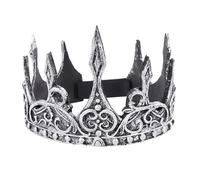 Garneck Corona para hombres - Corona medieval de príncipe de espuma de poliuretano, ideal para Halloween y fiestas de disfraces, diseño elegante en negro y dorado, complemento perfecto para cualquier