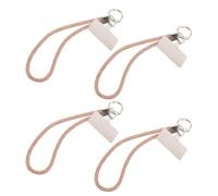 Garneck Correa de Muñeca para Teléfono Móvil Metal Antirrobo 4 Piezas Cordón Decorativo Muñeca del Teléfono, con Pedrería Pestaña de Sujeción y Pieza Metálica para Viaje y Actividades