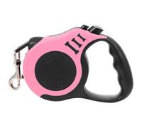 Garneck Correa Retráctil para Perro Diseño Ergonómico y Control Manual, Material Abs Resistente en Color Rosa para Pasear Mascotas Cómodamente