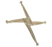 Garneck Cruz de Pared Irlandesa Tejida a Mano de Junco, Decoración Colgante Tradicional para Festivales de Santa Brígida, Adorno Espiritual para Hogar, Iglesia y Eventos Religiosos