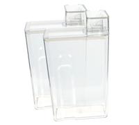 Garneck Cubo De Detergente En Polvo Transparente 2 Piezas Caja De Almacenamiento Tapa Hermética Multiusos Para Lavandería Hogar Cocina Portátil Segura Práctica