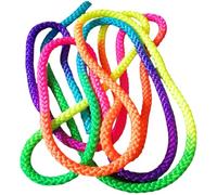 Garneck Cuerda de Nailon para Juegos de Tirar y Saltar, 3 Metros, Color Arcoíris Degradado, Cuerda de Fitness Multifuncional Actividades al Aire Libre en Fiestas y Eventos