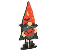 Garneck Decoración de Halloween de Madera con Base Plana Adorno de Mesa Estable para Fiesta y Hogar Centro de Mesa Rústico para Festivo