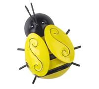 Garneck Decoración de Pared de Abeja de Hierro Forjado para Jardín y Exteriores, Arte Mural Pequeño 3d en Metal Resistente para Patio, Balcón y Terraza, Escultura Colgante Decorativa