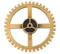 Garneck Decoración de Pared Engranaje Industrial de Madera Dorada Arte Colgante Retro para Hogar Oficina y Bar Estilo Vintage DIY con Colgador Fácil de Instalar