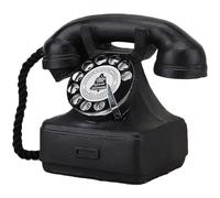 Garneck Decoración De Teléfono Antiguo Miniatura Decoración De Teléfono Vintage Modelo De Teléfono Retro Teléfono De Marcación Rotativa Accesorios Antiguos Para Telefonos 1800 Resina Black