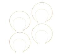 Garneck Diadema Aro Para Concursos y Banquetes, Accesorio Para Mujeres, 4 Piezas Doradas Hechas a Mano, Diseño Ligero y Multiusos
