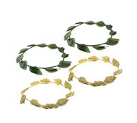 Garneck Diadema De Hojas Verdes y Doradas Para Cosplay y Bodas, Accesorio Ligero y Duradero, Diseño Bohemio De 4 Piezas Para Mujeres En Fiestas y Eventos De Hadas