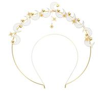 Garneck Diadema de Luna Metálica para Boda y Fiesta, Tocado Diseño Único y Elegante, Accesorio Versátil Decoración de Luna para Mujer y Niñas
