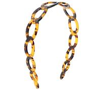 Garneck Diadema Dientes Antideslizante Vintage De Acetato Estilo Francés, Tamaño Único, Para Mujer Uso Diario Yoga, Playa y Deportes, Color Marrón Oscuro Teñido, Accesorio Cabello