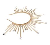 Garneck Diadema Dorada con Púas, Ligera y Cómoda, Estilo Retro Gótico para Mujer en Fiestas y Disfraces de Divinidad