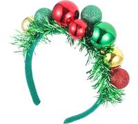 Garneck Diadema Navideña con Bola y Cinta Verde Accesorio de Pelo Festivo para Fiestas Diseño Creativo y Cómodo para Celebraciones de Navidad