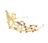 Garneck Diadema Serpiente Bicolor Dorada Piedras Rojas, Accesorio para Disfraz Princesa Prometida y Tiara para Bodas, Graduación y Fiestas, Tocado Elegante para Mujer