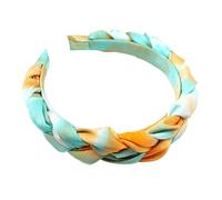 Garneck Diadema Trenzada de Moda Azul, 1 Unidad, Tamaño Estándar, Diseño Teñido Anudado, para Mujer Joven, Uso Diario y Fiestas