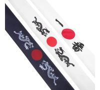 Garneck Diademas Anchas Japonesas 3 Piezas Tamaño Único Absorbentes para Deporte y Cocina Mujer Hombre Estilo Samurái Accesorio de Chef Sushi Ajustable