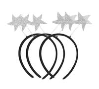 Garneck Diademas de Estrellas Purpurina Pelo en Plata, 3 Piezas de Fieltro Decorativas Fotos, Accesorios Ideales para Fiestas y Celebraciones
