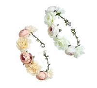 Garneck Diademas Decorativas de Tela Simulada de Peonía para Boda y Fotografía, 2 Piezas, Diseño Especial y Material Artesanal Excelente