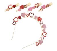 Garneck Diademas Forma de Corazón en Aleación de Zinc, Accesorio Romántico para Bodas, Adaptable a Varios Peinados y Ambiente Festivo