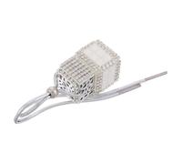 Garneck Difusor de Fragancia Decoración Elegante Cristales de Imitación Colgante Botella Vacía de Aromaterapia de Vidrio y Metal para Espejo Retrovisor para Coche para Mujeres