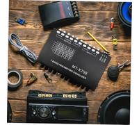 Garneck Ecualizador Digital de Audio para Coche Bandas Amplificador Gráfico Ajustable para Estéreo Control de Preciso con Diseño Compacto y Estructura Metálica Resistente para Mejorar