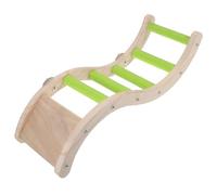 Garneck Escalera de Madera y Metal Función de Moler Garras y Mejorar Habilidades Motoras para Jaula de Pájaros, Juguete para Loros Adecuado para Decoración del Hogar