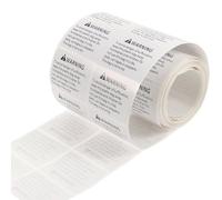 Garneck Etiqueta Adhesiva de Advertencia Antiasfixia para Bolsas de Embalaje 4x3 Cm, 500 Pegatinas por Rollo, Calcomanías de Seguridad Industrial para Prevención de Asfixia en Embalajes