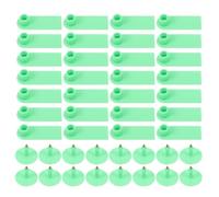 Garneck Etiquetas de Oreja para Ganado 100 Unidades, Plástico Verde sin Texto, Resistentes a Uv, Identificación para Ovejas, Cerdos y Terneros, Manejo de Animales en Granja