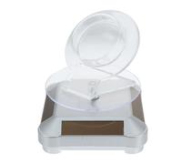 Garneck Expositor Giratorio Solar para 360° Fuente Dual, Soporte Transparente para Pulseras y Brazaletes, Base para Exhibición en Tocador o Tienda, Compatible Múltiples Tipos