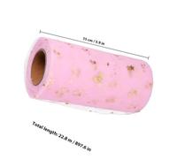 Garneck Falda de Mesa de Gasa Lentejuelas Rosa Claro, 15 Cm X 25 Yardas, Falda de Mesa para Fiestas y Bodas, Decoración Ligera y Moderna para Eventos Obsequios