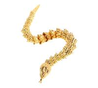 Garneck Figurita de Serpiente Metálica con Articulaciones Ajustables Escultura Decorativa para Escritorio Chino de Sabiduría y Buena Suerte Adorno para Hogar Oficina y Coche Año