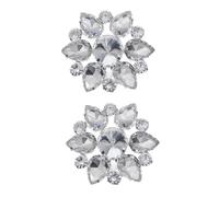 Garneck Flor de Zapato Forma de Gota de Agua de Clip para Zapatos de Boda Gemas de Imitación Hebilla de Novia