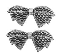 Garneck Flor de Zapato Lazo de Gemas de Imitación Adornos para Zapatos de Mujer para Fiesta de Boda Manualidades Accesorios de Lazos