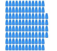 Garneck Funda Protectora para Conector RJ45 de Red de Categoría 5 y Categoría 6 100 Unidades Tapa de Plástico Azul para Proteger Cables Ethernet contra Golpes y Polvo Accesorio para