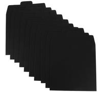 Garneck Fundas de Papel Kraft que Evitan la Caída 20 para CD y Dvd, Sobres Negros de Almacenamiento Multipropósito Ideales para Oficina y Hogar