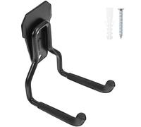 Garneck Ganchos de Metal para Colgar Pared Negros, 10 Cm, Gancho Abierto Pesado para Estantería de Almacén y Cocina, Colgador Resistente para Utensilios, Ropa y Organización del Hogar