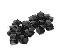 Garneck Gemelos para Camisa de Vestir Cubiertas de Botones Desmontables en Forma de Flor y Pedrería, 2 Piezas Metálicas Negras, Ideales para Reuniones y Trabajo