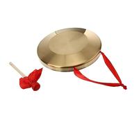 Garneck Gong de Cobre Tradicional de 32 Cm para Percusión, Platillo de Mano Rojo con Martillo Incluido, Instrumento Musical Portátil para Inauguración, Ópera y Entrenamiento Auditivo