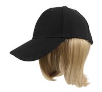 Garneck Gorra de béisbol para mujer con peluca integrada, gorro de verano con extensiones de pelo para mujer, diseño de una pieza, versátil, ideal para actividades de ocio y actividades al aire libre