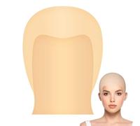 Garneck Gorro Calvo de Látex para Hombre Peluca de Calvo Realista Color Caqui Talla Única para Adulto Accesorio de Maquillaje para Disfraces de Halloween y Cosplay