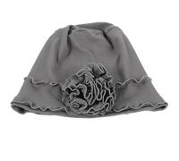 Garneck Gorro Turbante de Quimioterapia para Mujer Gran Flor Gris Suave y Transpirable Sombrero Pelo y Pérdida de Cabello Pañuelo Cómodo para Mujeres Cáncer Accesorio Ligero para Uso