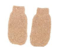 Garneck Guantes Exfoliantes de Yute y Ramio 2 Unidades para Baño y Ducha Guante de Cepillo Corporal Natural para Exfoliación y Masaje Corporal Apto para Espalda y Piernas
