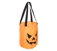 Garneck Halloween Basket con Iluminación LED Bolsa Ligera de Calabaza para Dulces Portátil Decoración Festiva Multifuncional