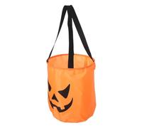 Garneck Halloween Bucket con Luces LED Bolsa de Calabaza Luminosa para Decoración Portátil y Regalo de Cumpleaños para Festivo