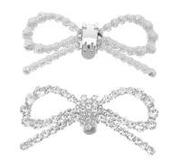 Garneck Hebillas para Zapatos de Boda Clips de Joyería Adornos de Lazo Clips Decorativos para Zapatos de Tacón Accesorios de Boda