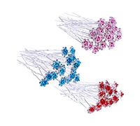 Garneck Horquillas en Forma de U Cabello 20 Piezas de Rosas Metálicas y Gemas de Imitación para Bodas y Eventos