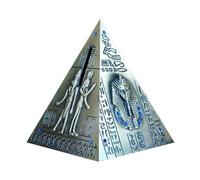 Garneck Hucha Piramidal Metálica Grande en Color Bronce Alcancía Creativa de Aleación Vintage para Tarro de Ahorro para Monedas y Billetes Obsequio Educativo para Fomentar Hábitos de