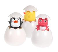 Garneck Huevo Rociador De Agua para Baño Juguetes De Baño para Pequeños 3 Piezas Pingüino
